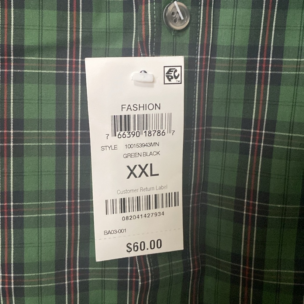 Men’s Club Room Performance Slim Fit Button Down Shirt NWT Size XXL - Picture 6 of 9